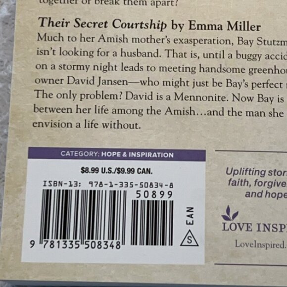 Hidden Hearts (Love Inspired) Amish Romance BRAND NEW - Picture 3 of 4